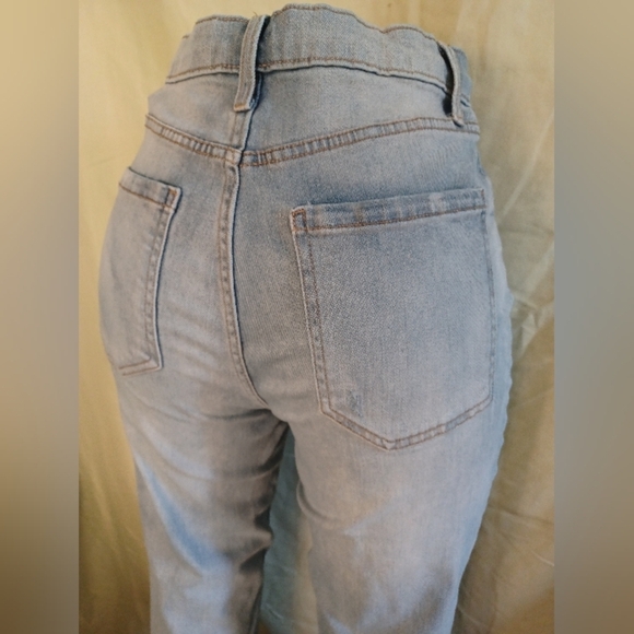 A Wild Fable Button Fly Super High Rise Slim Straight Leg Denim Jeans - Picture 6 of 11